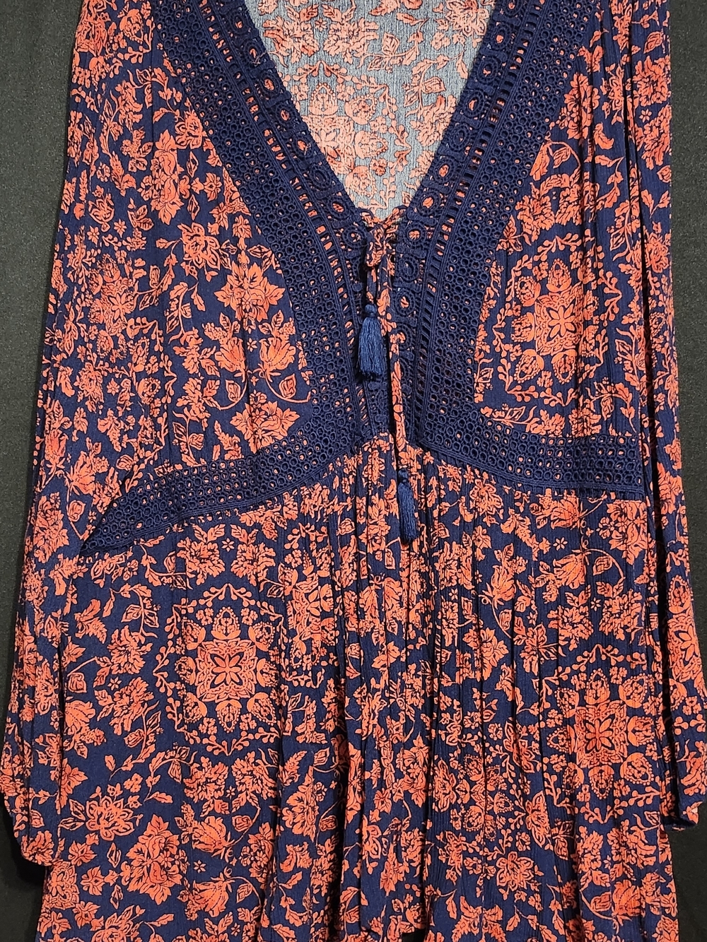 Torrid Navy&Red Blouse